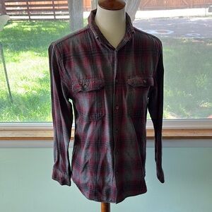 Plaid Button-Up Shirt
